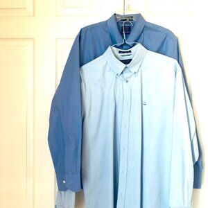 NORDSTROM 2 Mens Light  Blue Button Down Long Sleeve Shirt Sz XL Tradition…